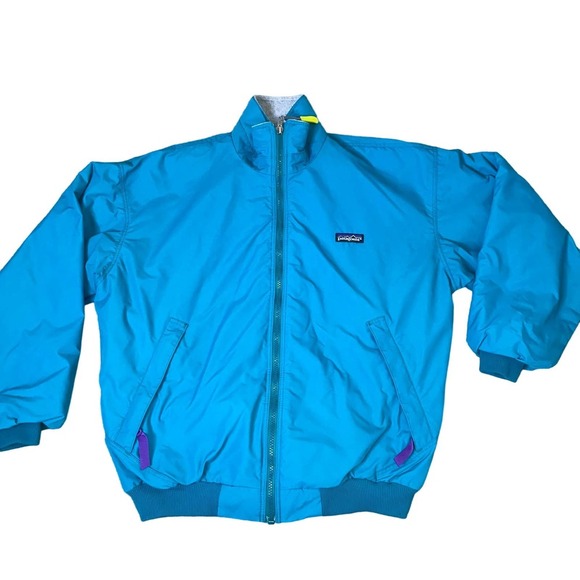 Patagonia coat Vintage jacket fleece lined nylon exterior full zip up snap SZ S - Picture 2 of 12